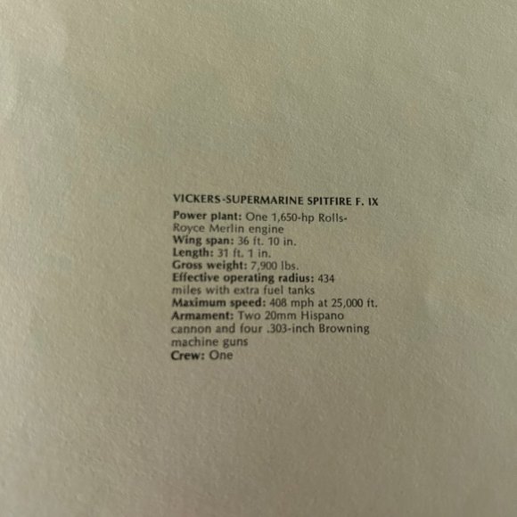 6 Prints of fighter planes of World War II 1979 - Picture 3 of 3